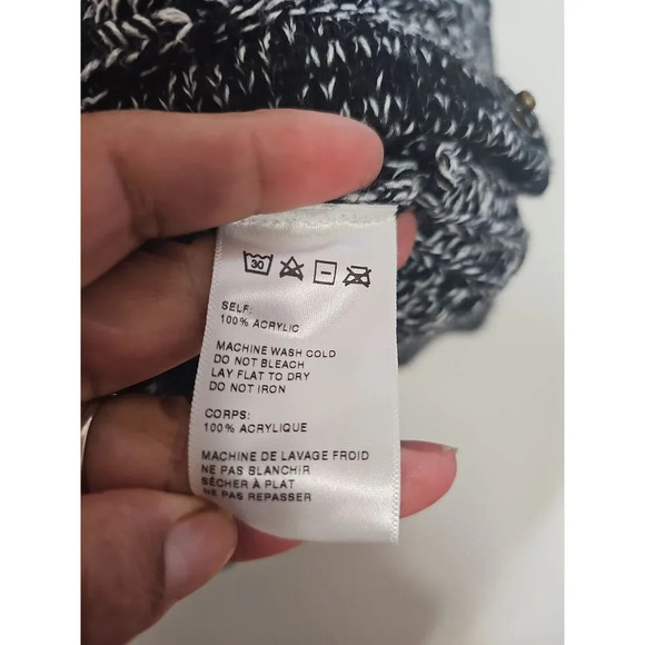 Sparkle Fade Black Oversized Knit Cardigan Sweater Size Medium - Picture 7 of 8